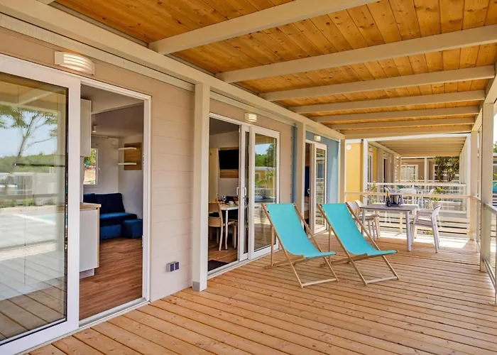 Mobile Homes In Camping Omisalj On Island Krk, With Swimmingpool